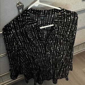 Cocomo Black and White Patterned Blouse
